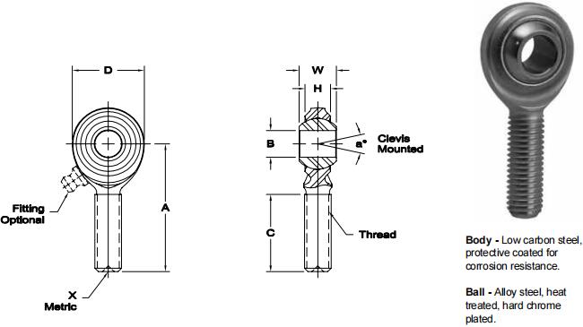 AURORACB-M5關(guān)節(jié)軸承圖紙