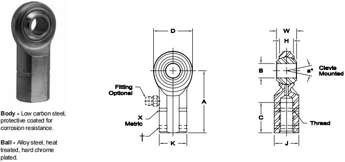 AURORACG-M8關(guān)節(jié)軸承圖紙