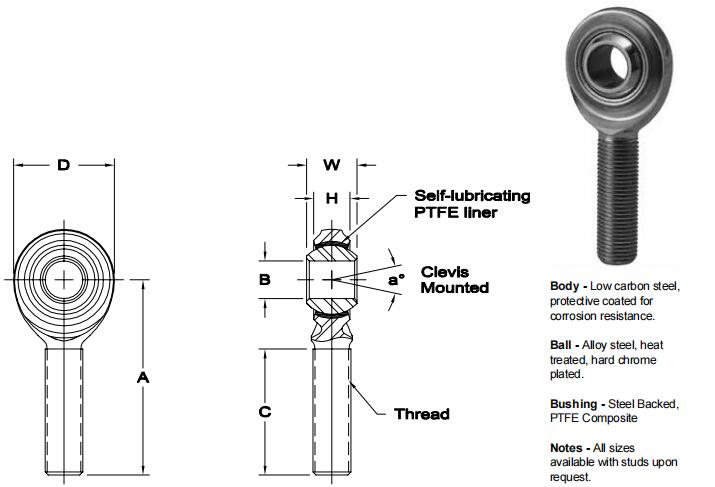 AURORAVCM-7關(guān)節(jié)軸承圖紙